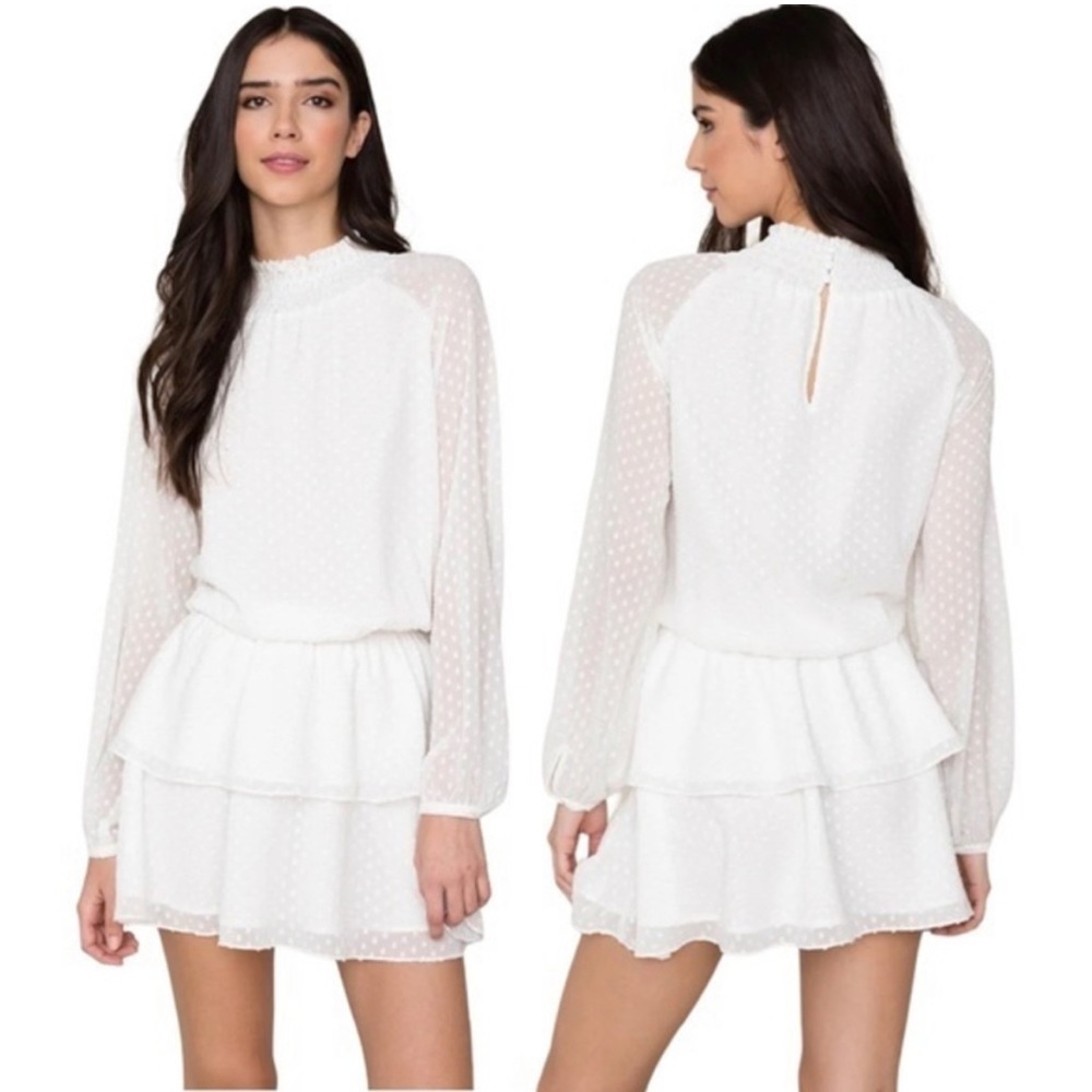 Yumi Kim Swiss Dot White Dress - image 1